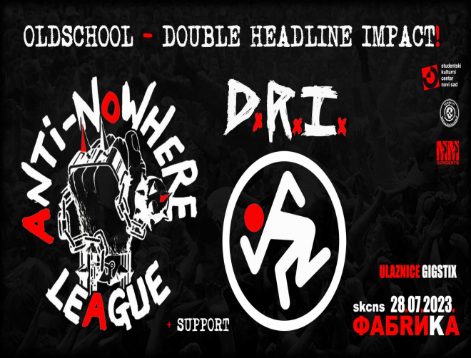 Anti Nowhere League & D.R.I. to play in Novi Sad, Serbia!