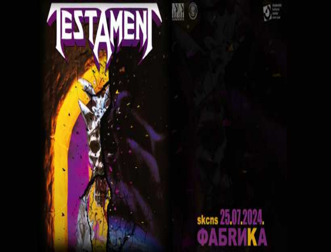 Testament to perform The Legacy/The New Order set in Novi Sad, Serbia!